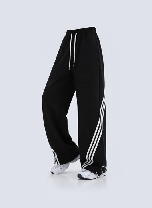 Black Stripe Pants