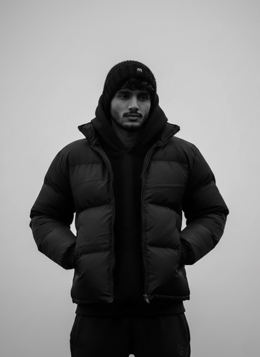 Bold Stud Puffer Jacket