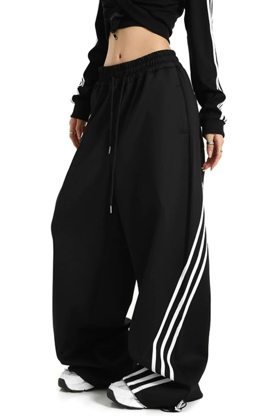 Black Stripes Track Pants – Wearism