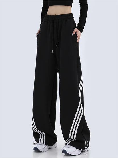Black Stripe Pants
