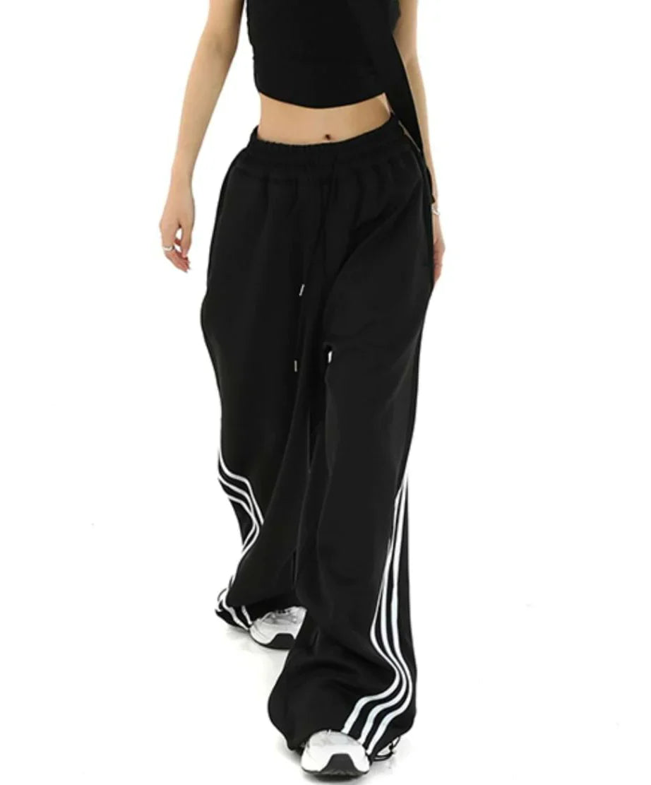 Black Stripe Pants