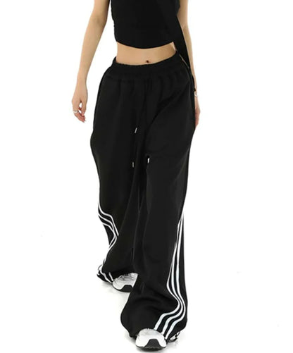 Black Stripe Pants