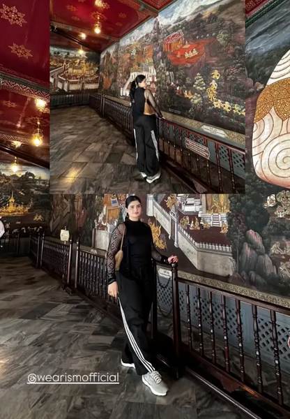 Black Stripe Pants