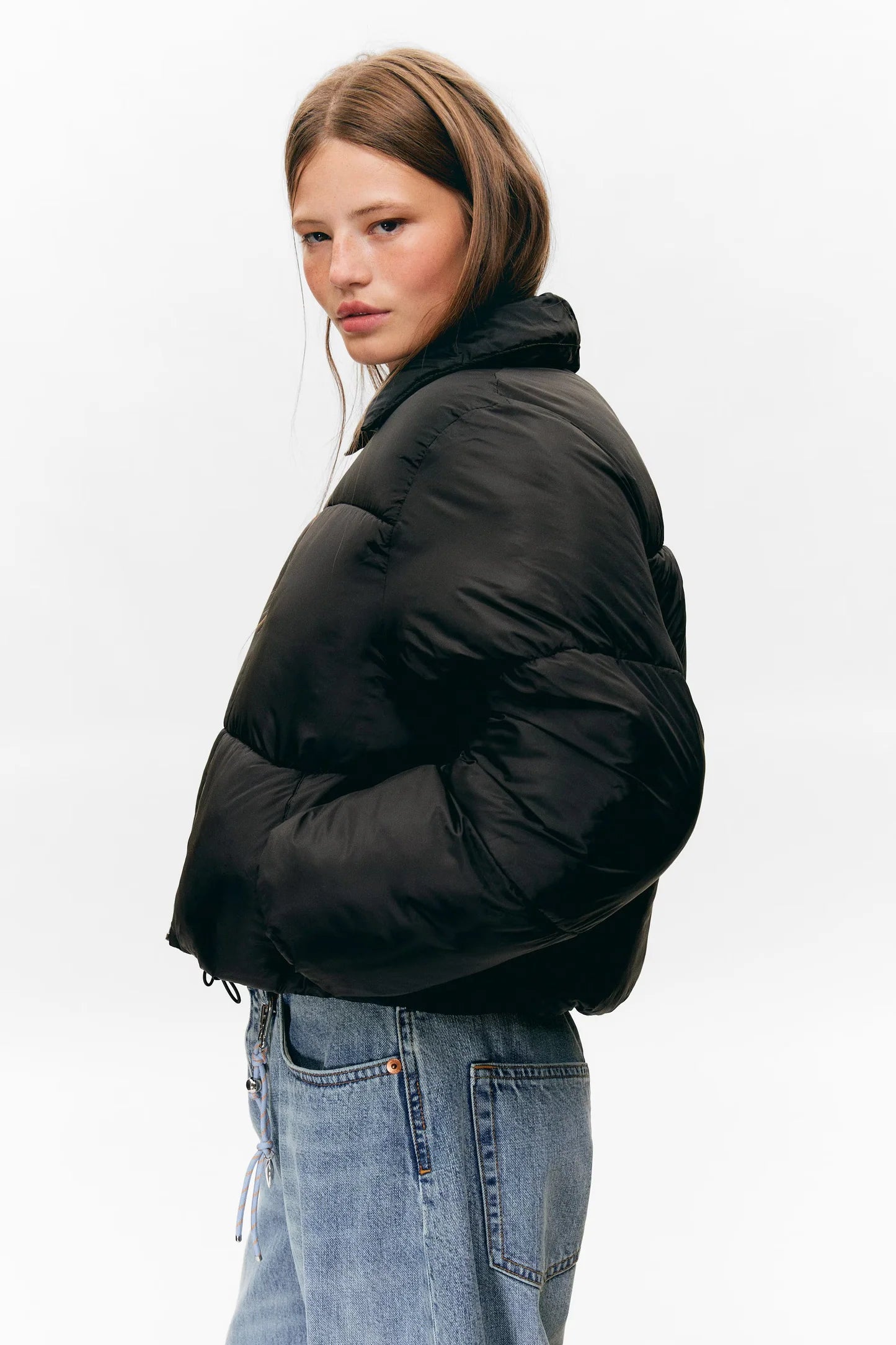 Crop-Collar Puffer