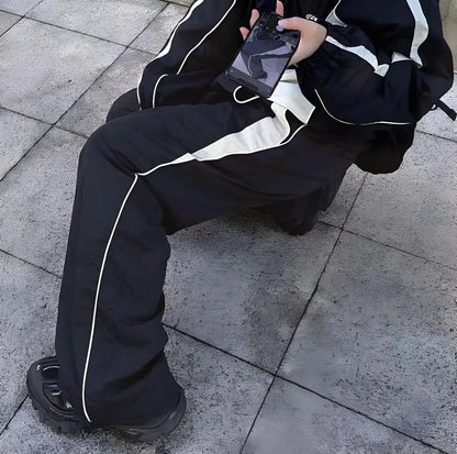 Black Panel Pants